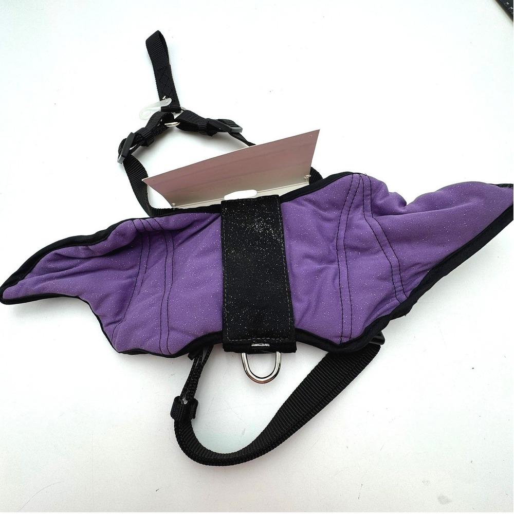 MARTHA STEWART Pets Purple Bat Wing Costume‎ Harness Medium Bendable Wings Dog